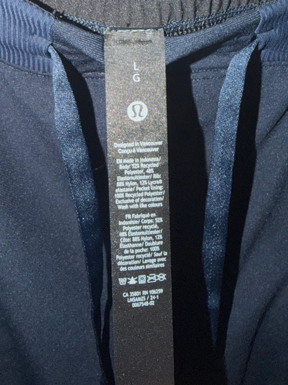Lululemon Men’s ABC Jogger Warpstreme - True Navy - size large - Picture 3 of 6